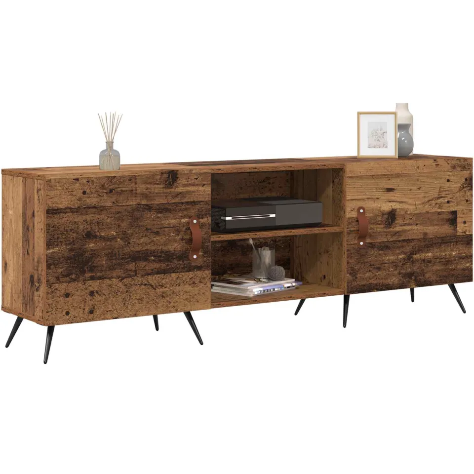 vidaXL TV-kast 150 x 30 x 50 cm Oud hout Bewerkt hout Bruin