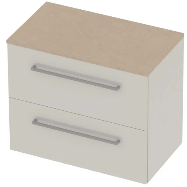 Basic-Line Deck 46 Badmeubelset Voor Grepen 80x46x66 cm Ice White Sand Stone Beige