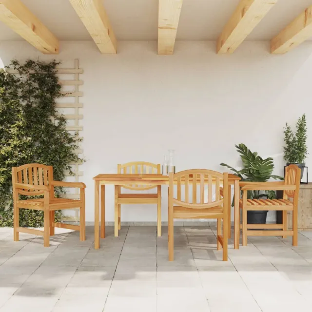 vidaXL 5-delige Tuinset massief teakhout bruin, foto 2