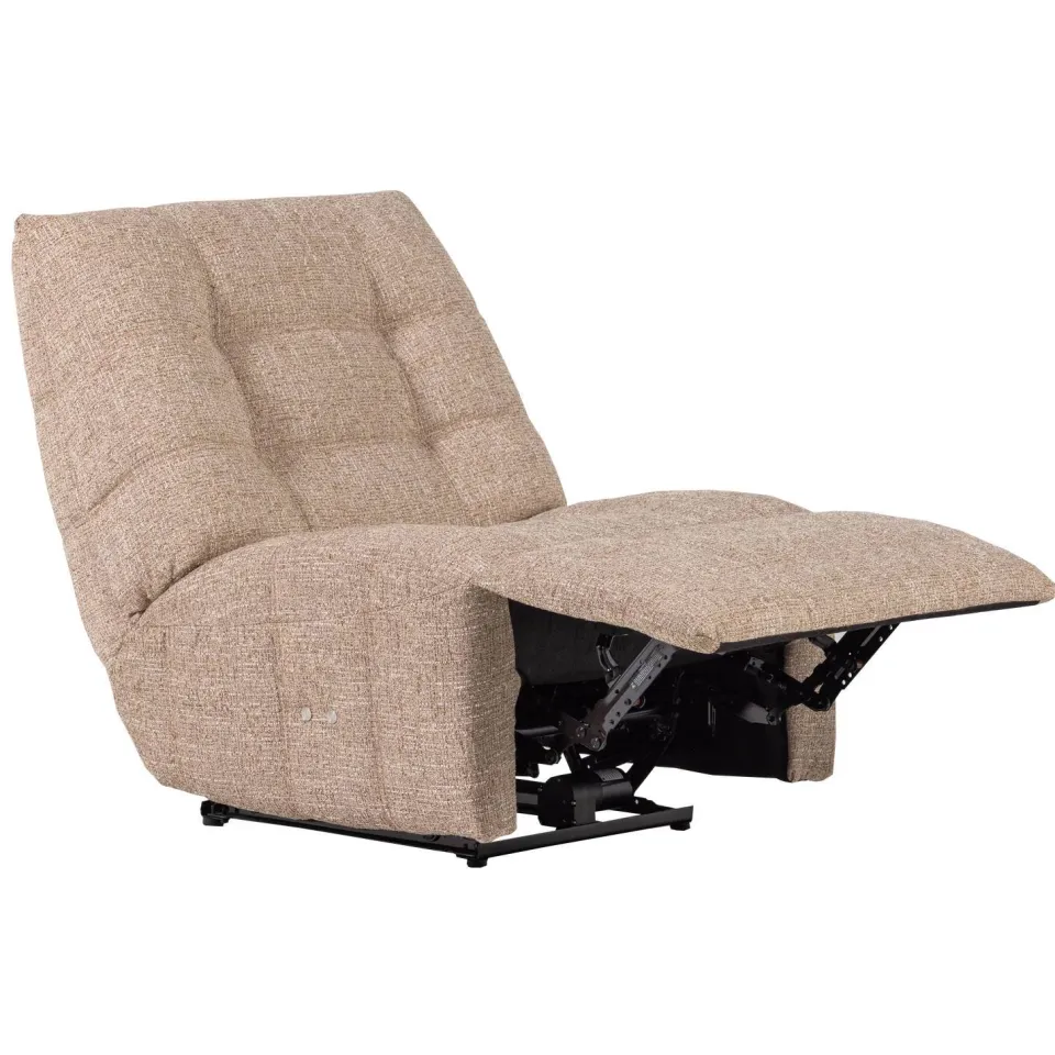 WOOOD Hein Relaxfauteuil Elektrisch - Geweven Ribstof - Lichtbruin, foto 7