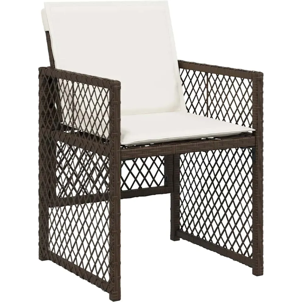 vidaXL 13-delige Tuinset met kussens poly rattan bruin, foto 4