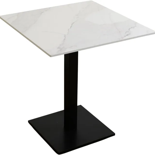 KOLM Vierkante Balkontafel - HPL-blad - Calacatta Olympus - 65 x 65 cm
