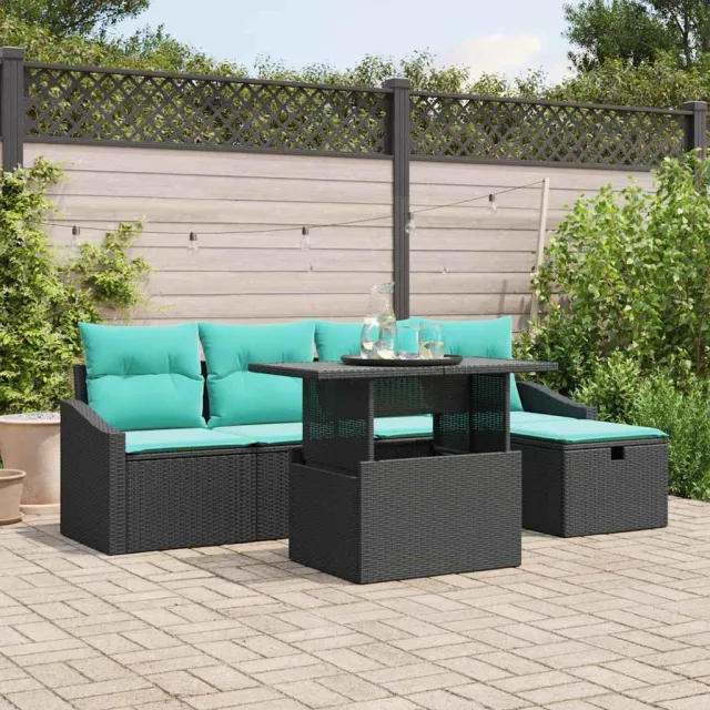 vidaXL Tuin Sofa Set 6 st poly rattan Beige