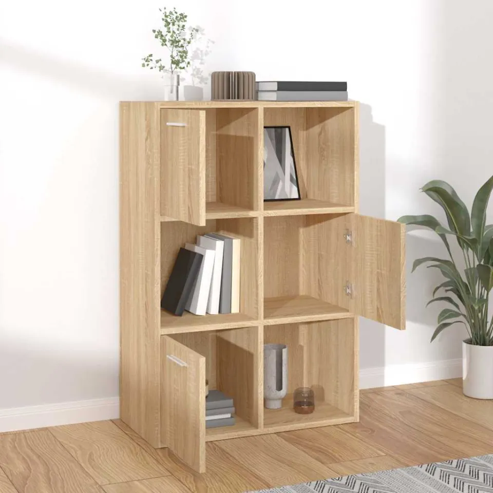 vidaXL Opbergkast 60x29,5x90 cm bewerkt hout sonoma eikenkleurig, foto 3