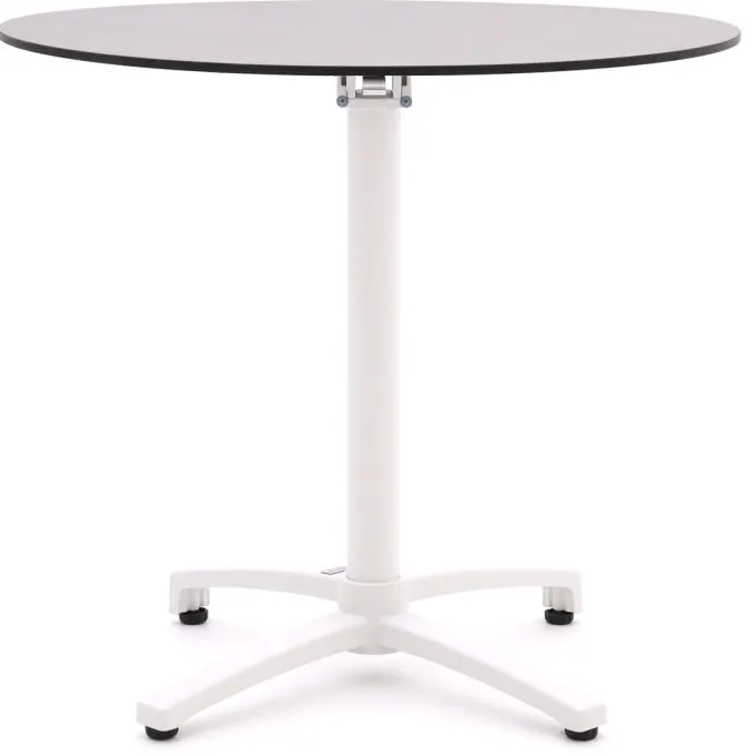Bellagio tuinmeubelen Bellagio Canzo klaptafel ø 80cm (h:73cm) wit, foto 5