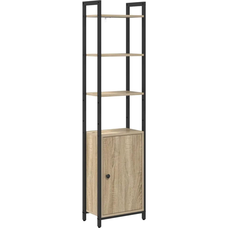 vidaXL Boekenkast 6-laags 40 x 24 x 161 cm Bewerkt hout Sonoma Eiken, foto 3