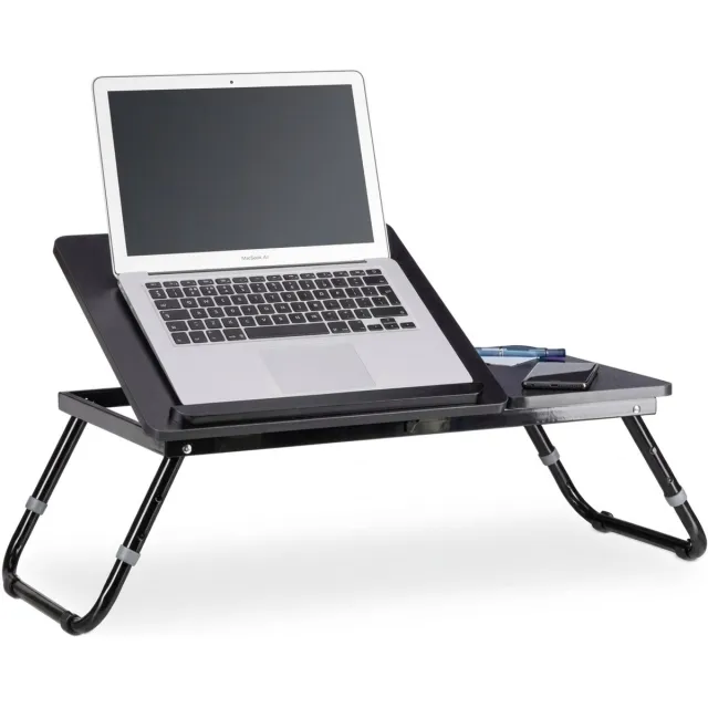Popalino® Bedtafel - Bed Table - Breakfast in bed - Banktafel - Ontbijttafel - Ontbijt op bed - Werken in bed zwart