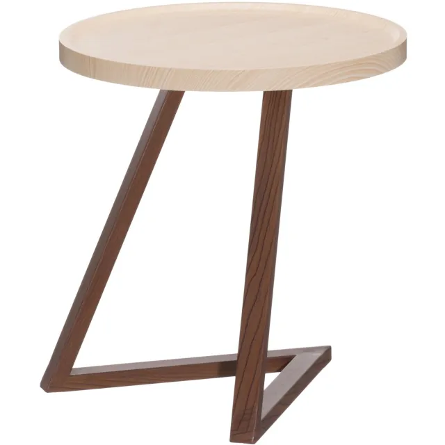 4Living Bijzettafel van MDF, Ø 40 cm Bruin