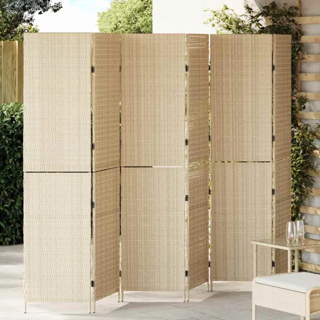 vidaXL Kamerverdeler Beige 292 x 180 cm poly rattan, foto 2