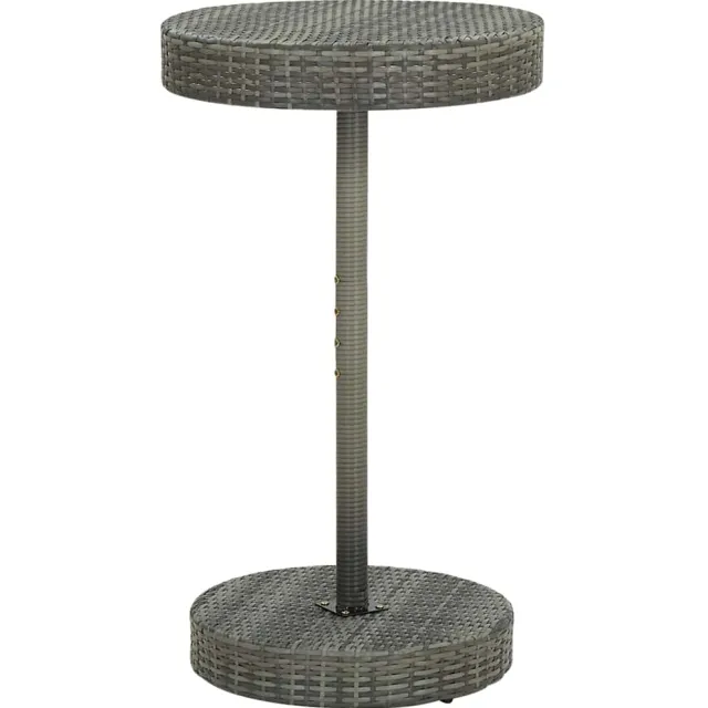 vidaXL Tuintafel 60,5x106 cm poly rattan grijs
