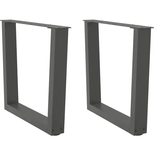 vidaXL Salontafelpoten - 2 - st - V-vormig - 50x(42-43,3) - cm - staal - antraciet