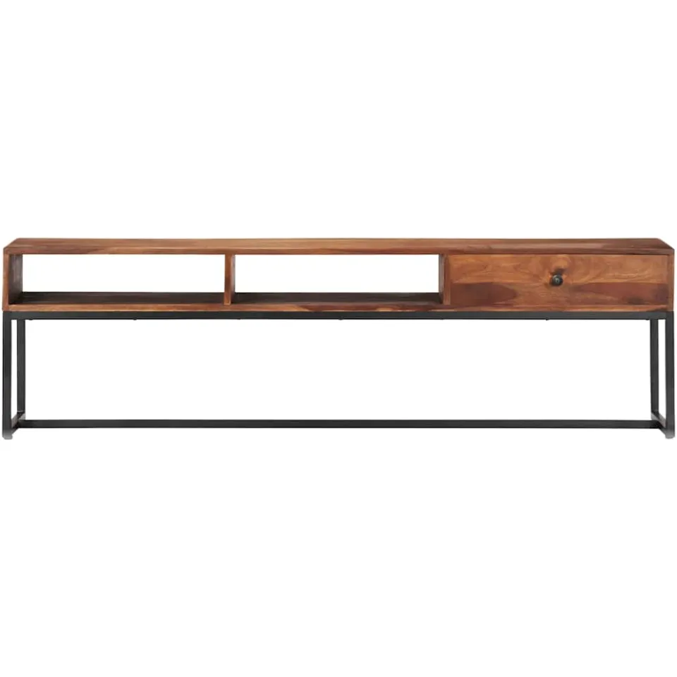 vidaXL Tv-meubel 160x30x45 cm massief acaciahout bruin, foto 2