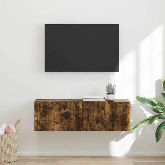 vidaXL TV Wandkast 98 x 31 x 29,5 cm Gerookt eiken Bewerkt hout, foto 2