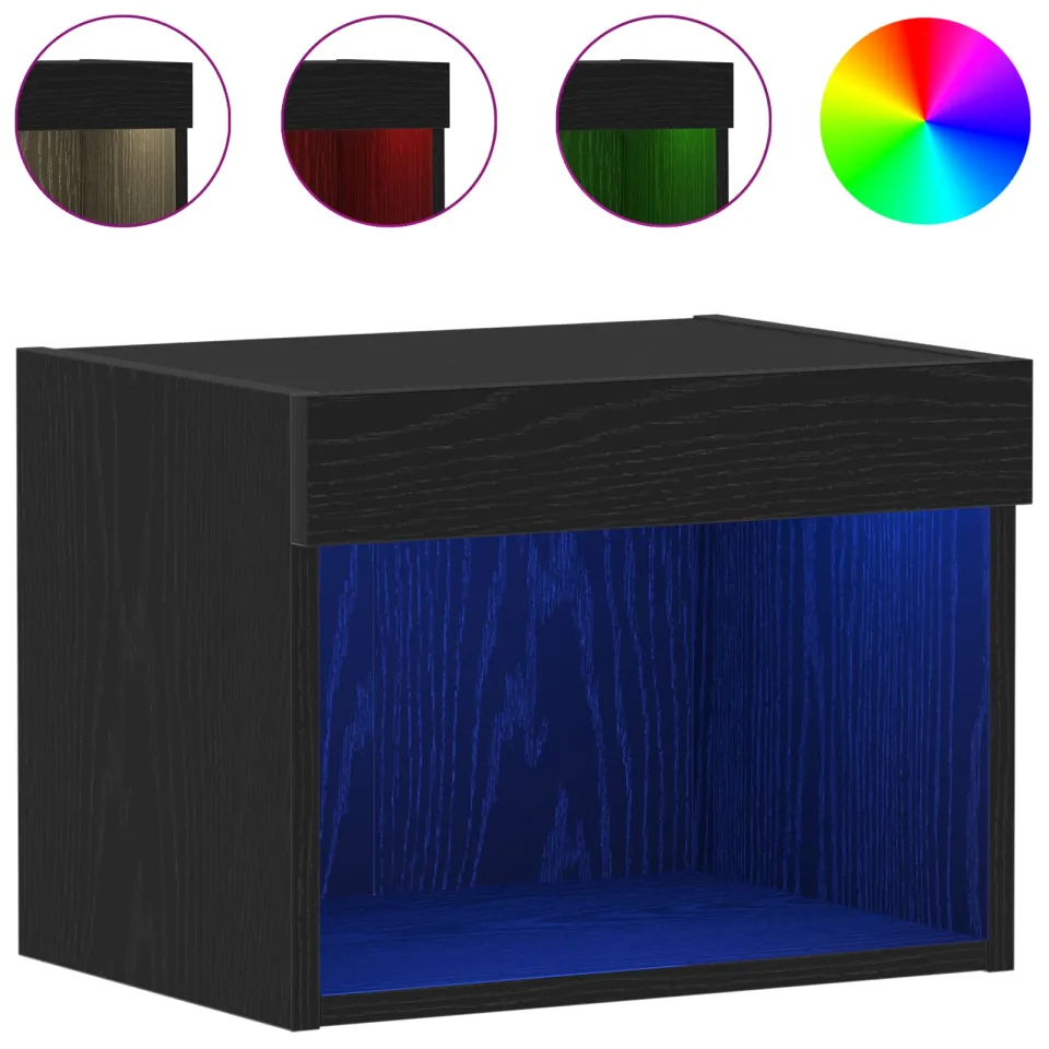vidaXL Tv-meubelset 40 x 30 x 30 cm Zwart Eiken Bewerkt hout, foto 4