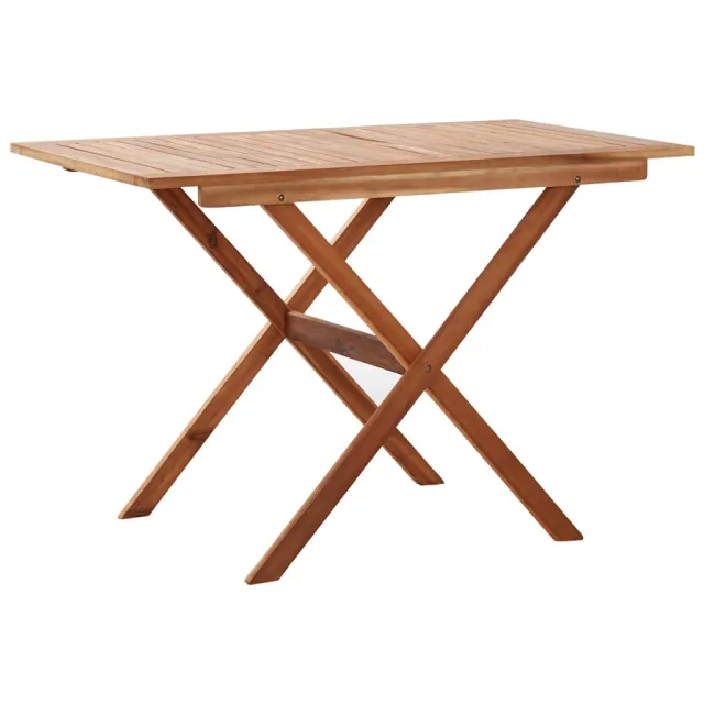 vidaXL Tuintafel 110x67x74 cm massief acaciahout Bruin