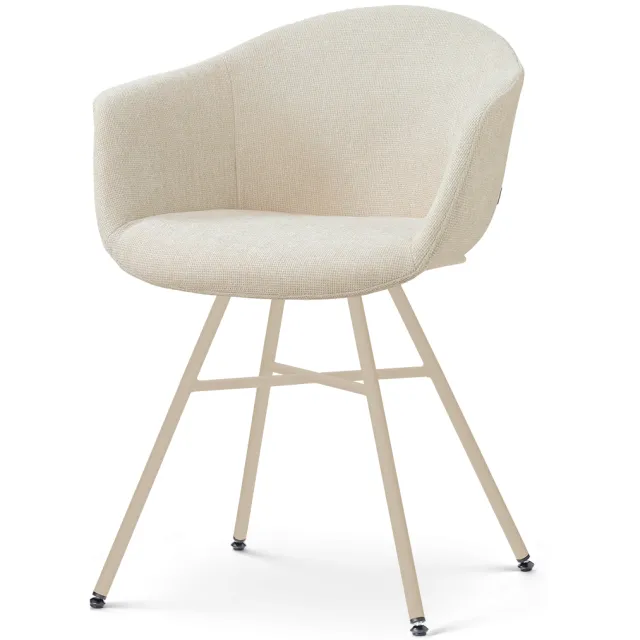 Nolon Noa-Otis eetkamerstoel cottonbeige - beige onderstel