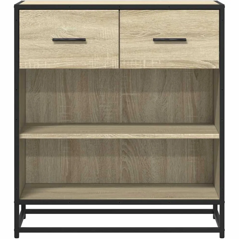 vidaXL Dressoir 68x35x76 cm bewerkt hout sonoma eikenkleurig, foto 4