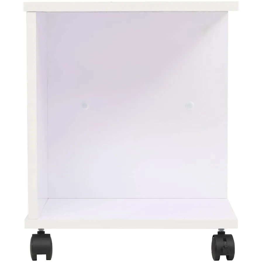 vidaXL Plankenkast verrijdbaar 50x35x42 cm wit, foto 4