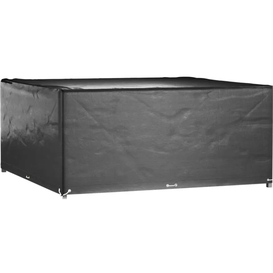 vidaXL Tuinmeubelhoezen 2 st 16 oogjes vierkant 205x205x90 cm zwart, foto 2