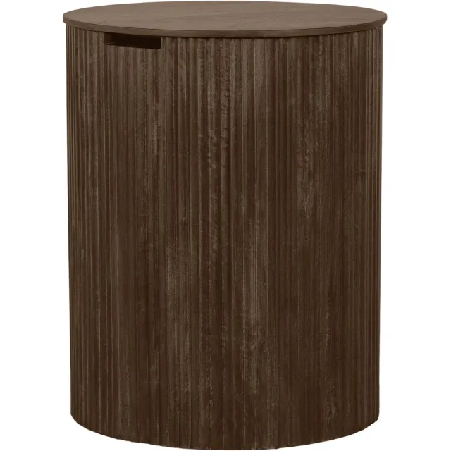Lewis & Loft Bijzettafel Lonne - FSC® mangohout - Met opbergruimte - ⌀40 cm - Bruin