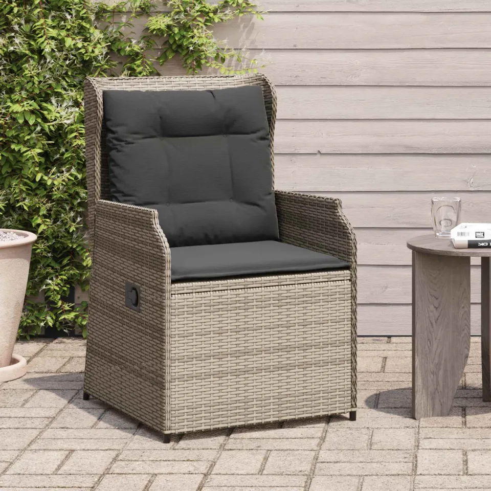 vidaXL Tuinbank 2 st Grijs poly rattan, foto 2