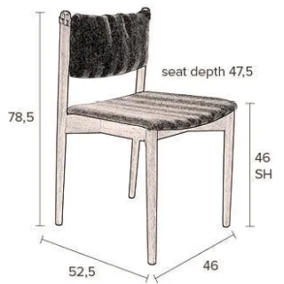 Dutchbone Torrance eetkamerstoel beige, foto 3
