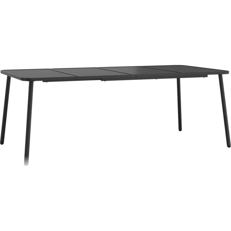 vidaXL Tuintafel 200x100x71 cm staal antracietkleurig, foto 3