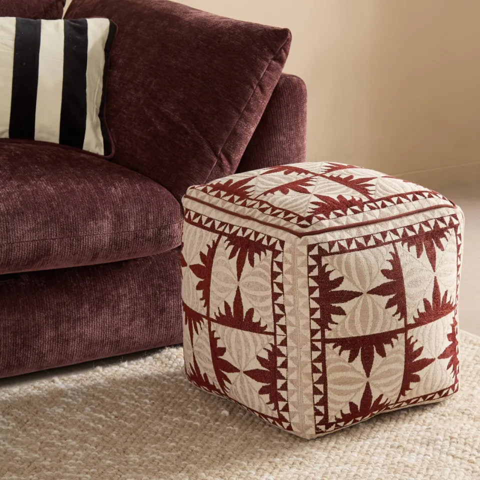 NOUS Living poef Moos beige/bruin/naturel, foto 4