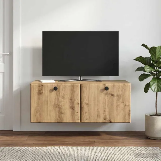 vidaXL Wandbeugel TV-kast 78,5 x 31 x 30 cm Artisanaal eiken Bruin