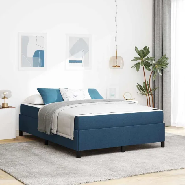 vidaXL Boxspringbed Blauw 160 x 200 cm Stof