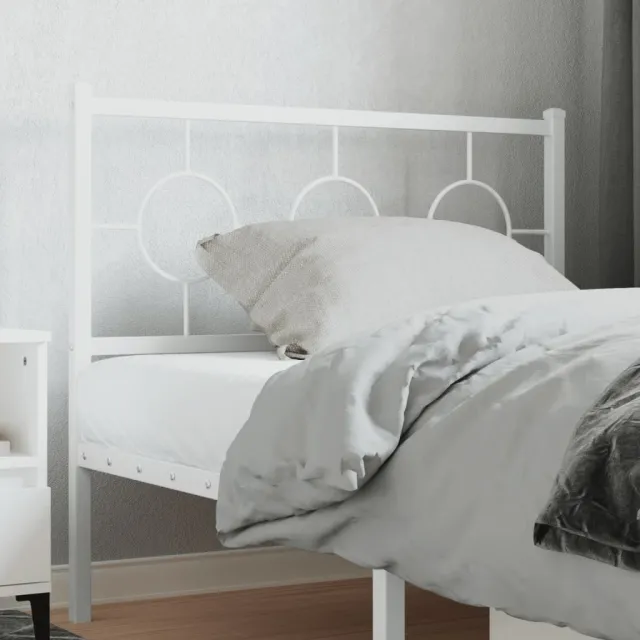 vidaXL Vervangend hoofdbord 100 cm metaal wit
