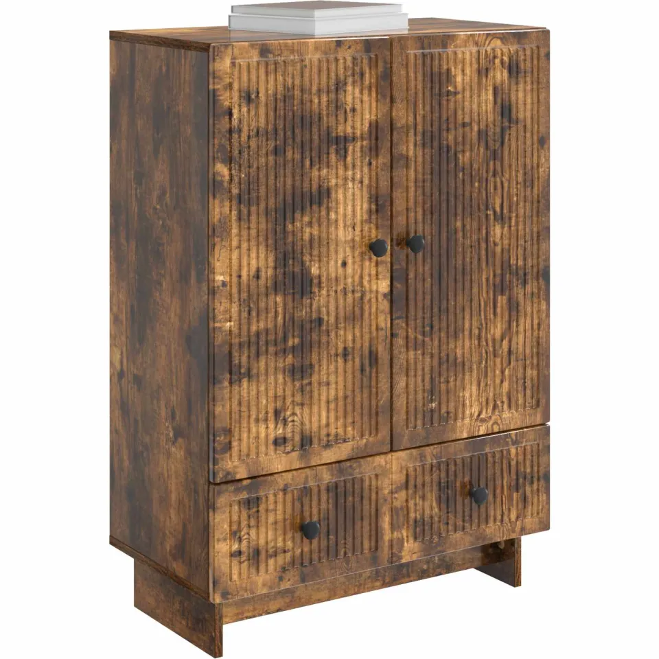 vidaXL Dressoir Gerookte Eik 66 x 34,5 x 95 cm Geconstrueerd hout Bruin