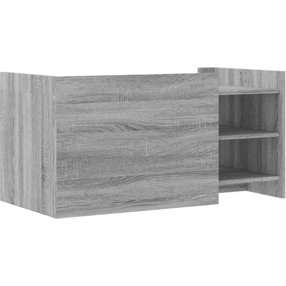 vidaXL Salontafel 100x50x50 cm bewerkt hout grijs sonoma eikenkleur, foto 4