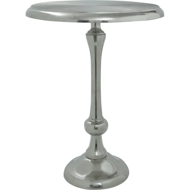 PTMD COLLECTION PTMD Norin Bijzettafel - 47 x 47 x 63,5 cm - Aluminium - Zilver