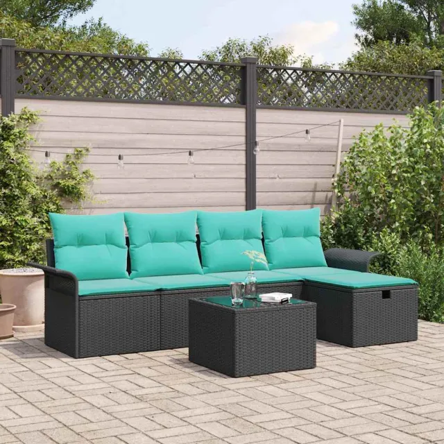 vidaXL Tuin Sofa Set 6 st Poly riet beige, foto 2