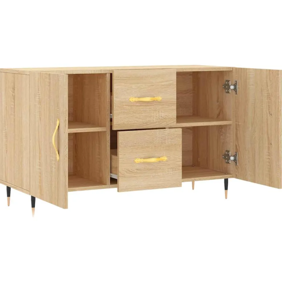 vidaXL Dressoir 100x36x60 cm bewerkt hout sonoma eikenkleurig