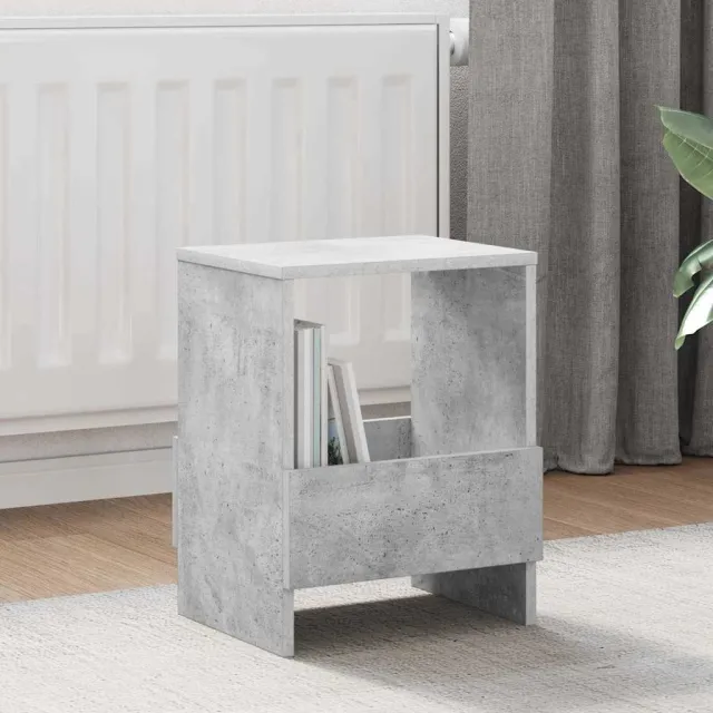 vidaXL Tijdschrift Rek 2 st Beton Grijs 35 x 30 x 45 cm, foto 2