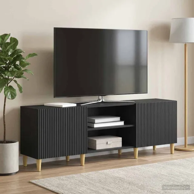 vidaXL TV-kast Zwart 150 x 31 x 50 cm Bewerkt hout, foto 2