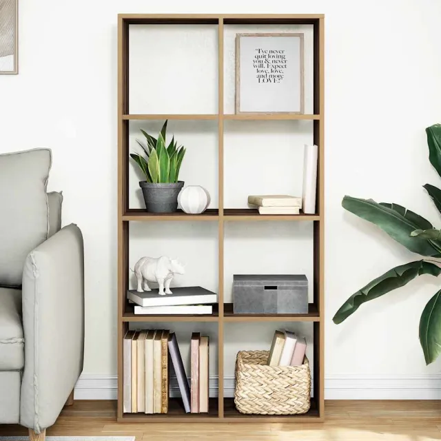 vidaXL Kamerscherm / boekenkast 69,5x29x137,5 cm hout artisanaal eiken, foto 2