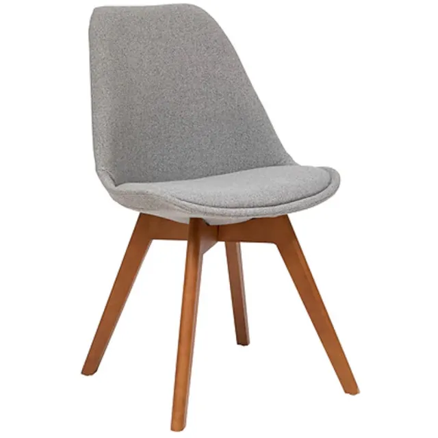 Atmosphera Créateur d'intérieur® Scandinavische stoel van gestructureerde stof BAYA Grijs
