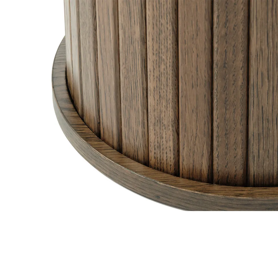 Olivine Lenn houten bijzettafel gerookt eiken - Ø50 cm, foto 3