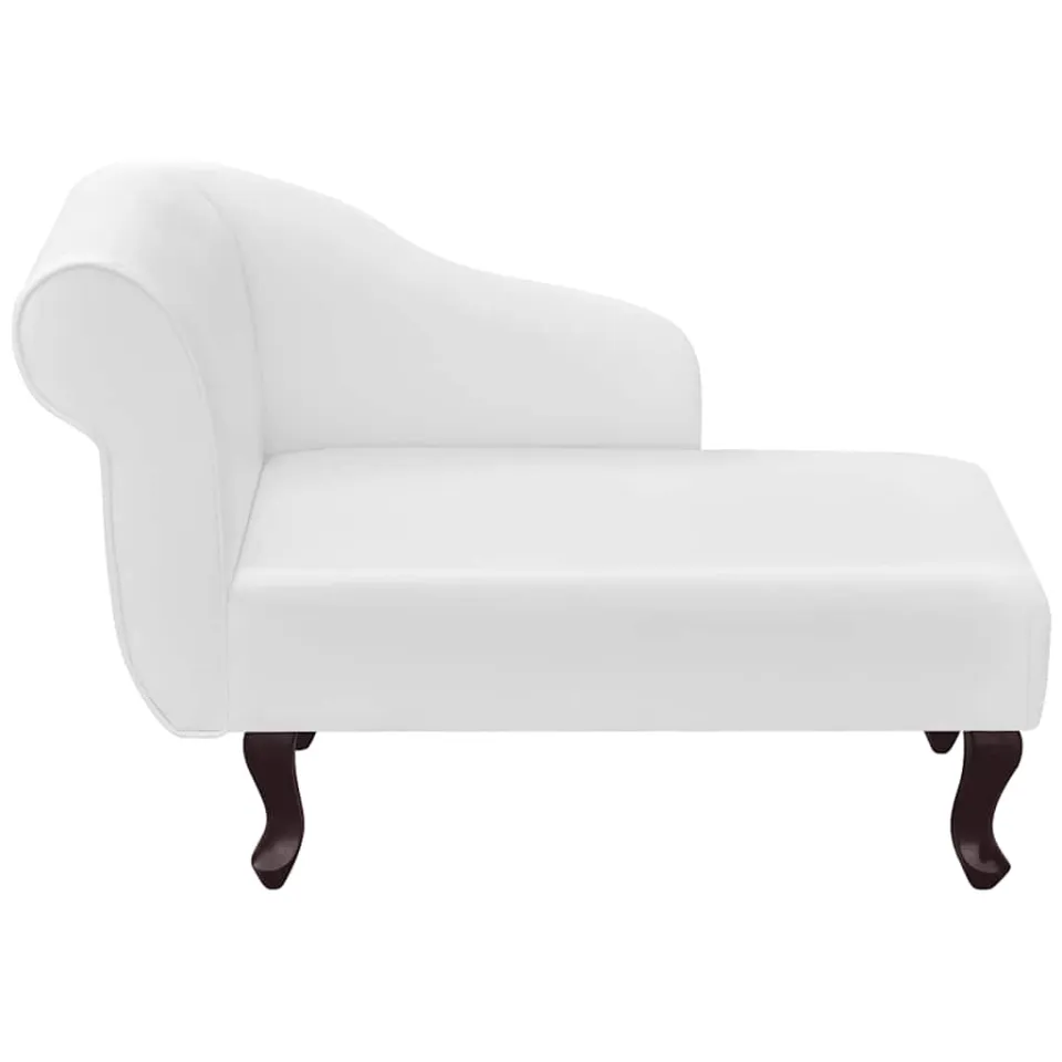 vidaXL Chaise longue kunstleer wit, foto 2