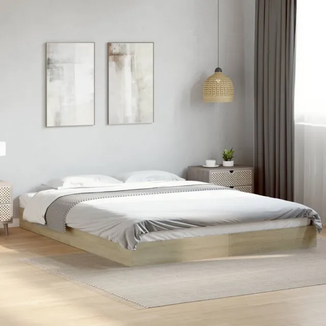 vidaXL Bedframe zonder matras hout sonoma eikenkleurig 160x200 cm