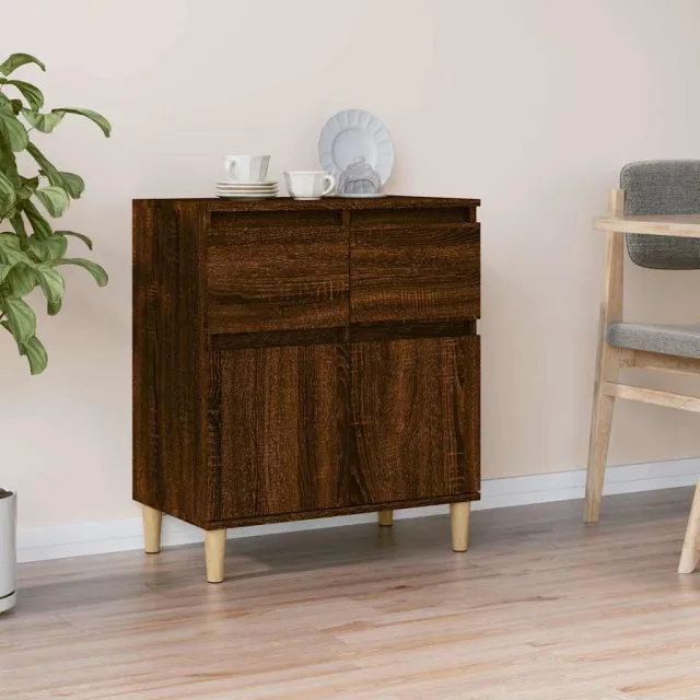 vidaXL Dressoir 60x35x70 cm bewerkt hout bruin eikenkleur, foto 2