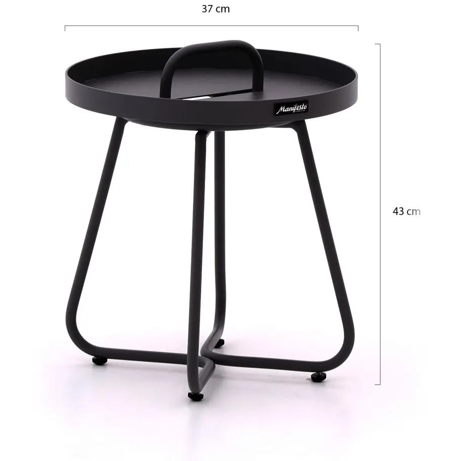 Manifesto Furniture Manifesto Pito bijzet tuintafel ø 37cm (h:43cm) grijs, foto 2