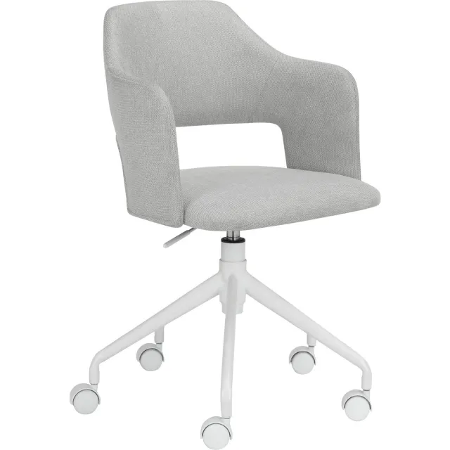 Notio Living Sanna-Bureaustoel - Lichtgrijs Metaal