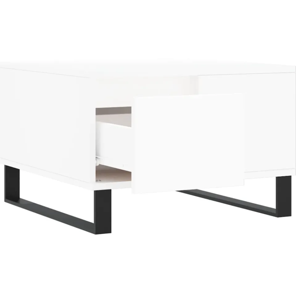 vidaXL Salontafel 55x55x36,5 cm bewerkt hout wit, foto 4