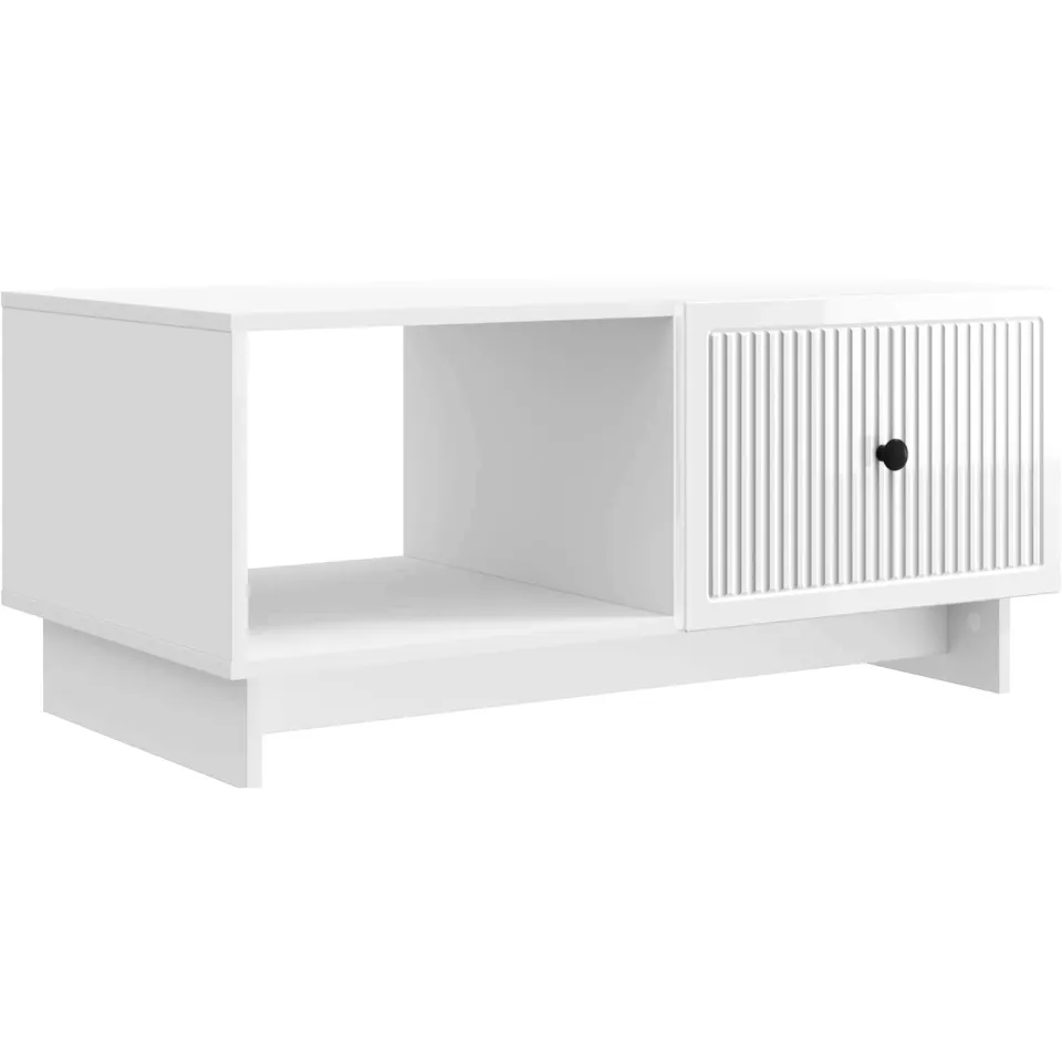 vidaXL Salontafel Hoogglans Wit 90 x 50 x 40 cm Bewerkt hout, foto 3