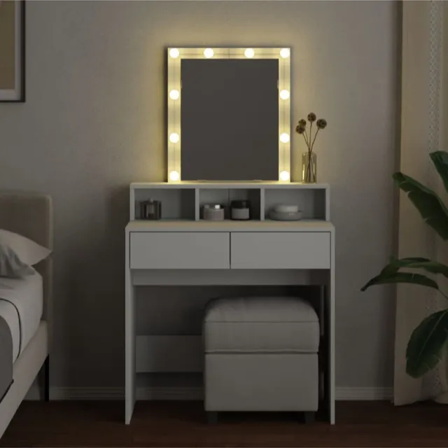 vida xl Kaptafel met LED 80x41x144,5 cm wit