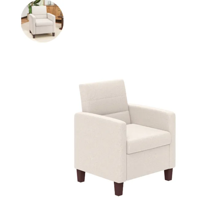 GranMaison Fauteuil - Relaxzetel - Relaxstoel - Relaxfauteuil - Stoel - Voor één Persoon - Crèmewit